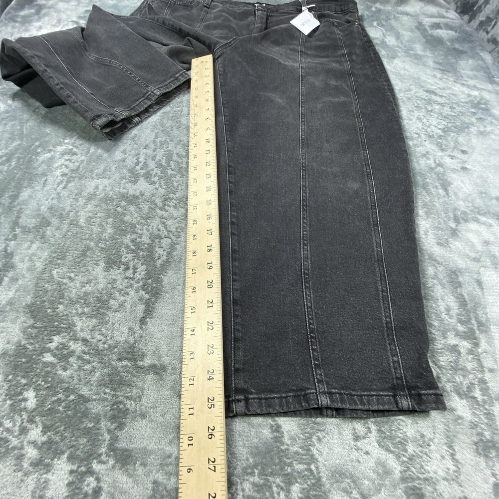 Jessica Simpson Myrtle Barrel Leg Jeans Women 18W Faded Black Wash Boho NEW - Picture 5 of 9